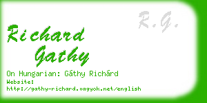 richard gathy business card