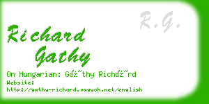 richard gathy business card